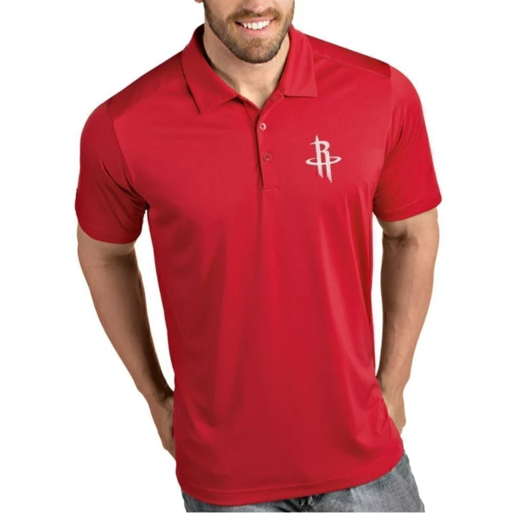 Antigua Red "Houston Rockets" Men's Polo